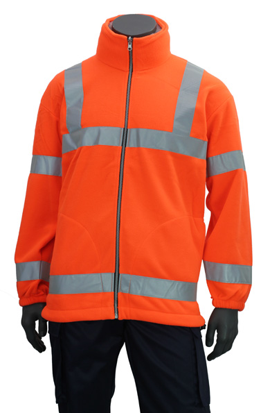 soort voorspelling Radioactief Fluo oranje hivis fleece met 3M9910 reflecterende banden