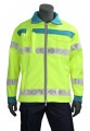 Softshell Fluo Geel Enamel Blauw Ambulancier