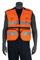 Fluo Oranje Gilet Multipocket